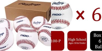 Rawlings R100 Practice Baseballs: Collegiate/High School/Youth (Flat/Raised Seam)
