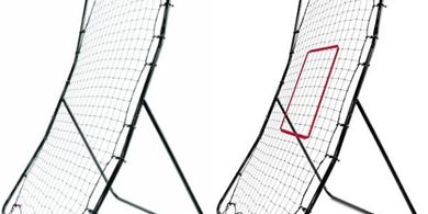 SKLZ PitchBack Rebound Net: Adjustable for grounders, liners, and fly balls.
