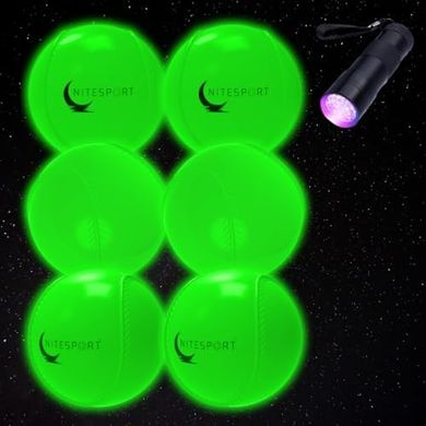 Glow-in-the-Dark Baseball Set with Flashlight (6-Pack)
