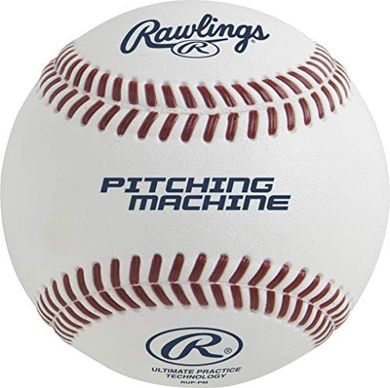 Rawlings RUP-PM Practice Baseballs: 12 Flat-Seam Pitching Machine Balls
