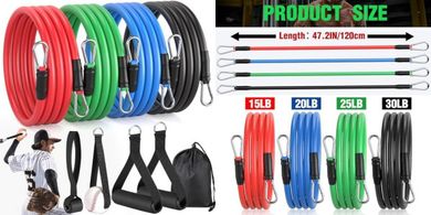 TOBWOLF Baseball Resistance Bands: Build Arm Strength for Pitching & Throwing
