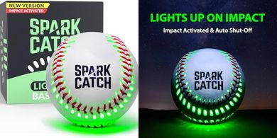 Glow-in-the-Dark SPARK CATCH Baseball: Fun Gift for Boys & Teens
