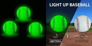 Glow-in-the-Dark Baseball (3-Pack): Official Size & Weight
