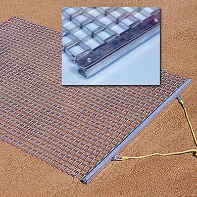 Heavy-duty steel drag mat, 3x4 feet
