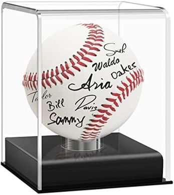 UV-Protected Acrylic Baseball Display Cube for Autographed Memorabilia
