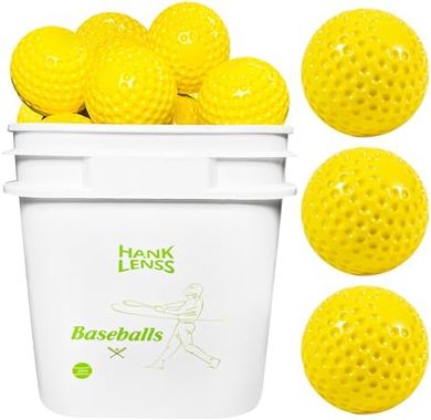 24 Pack Dimpled Rubber Baseballs for Pitching, Hitting & Fielding Practice
