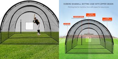 Portable Backyard Baseball/Softball Batting Cage (22x12x8ft)
