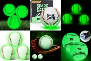 Glow-in-the-Dark Baseball Balls: 5 Pack