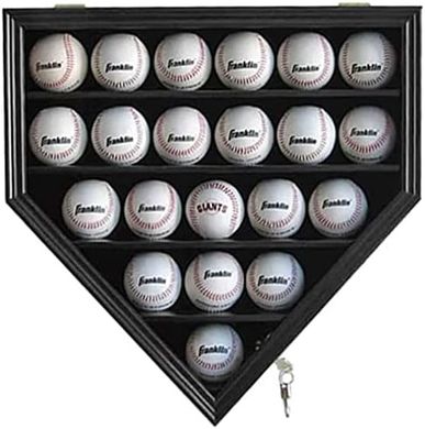 Premium 21-Slot Baseball Display Case with UV Protection
